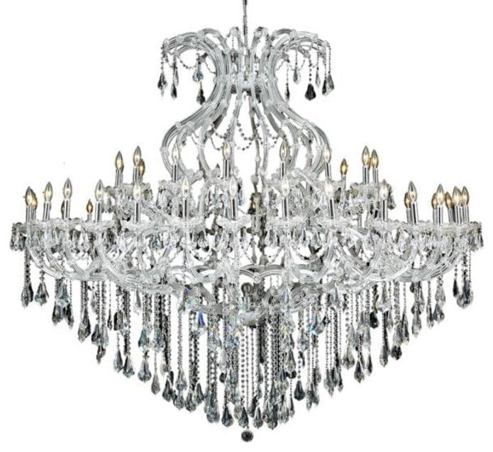 Elegant Lighting 2801G72/RC Maria Theresa 49 Light 72"W Crystal - ChromeBy Elegant Furniture & Lighting