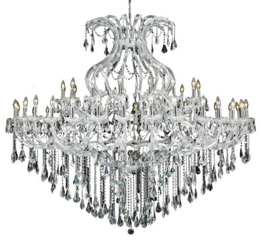 Elegant Lighting 2801G72/RC Maria Theresa 49 Light 72"W Crystal - ChromeBy Elegant Furniture & Lighting