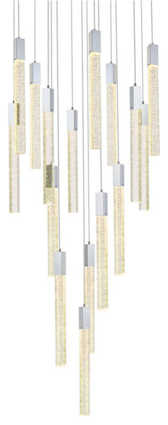 Elegant Lighting 2067G36 Weston 16 Light 36"W LED Crystal Multi - ChromeBy Elegant Furniture & Lighting
