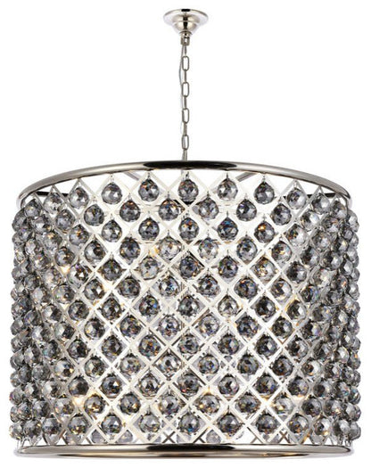 Elegant Lighting 1206D35-SS/RC Madison 12 Light 36"W Crystal Drum - PolishedBy Elegant Furniture & Lighting
