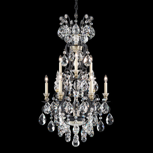Schonbek 3780-51S 10 Light Crystal Chandelier, BlackBy Schonbek
