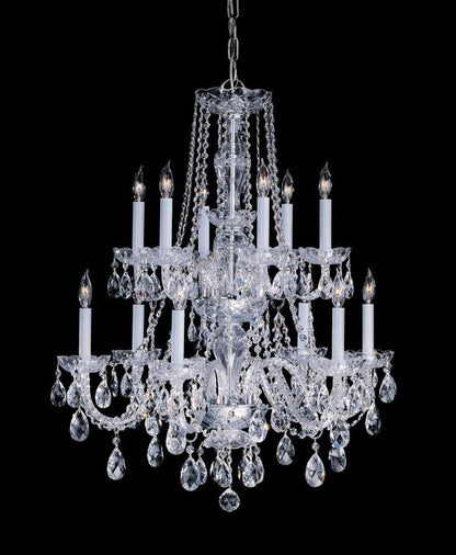 Traditional Crystal 12 Light Spectra Crystal Brass ChandelierBy Crystorama Lighting