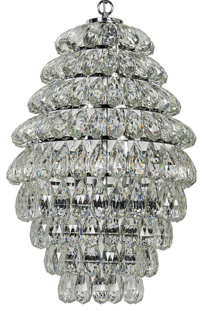 Illumination Metal and Glass Chandelier With Chrome FinishBy Noir