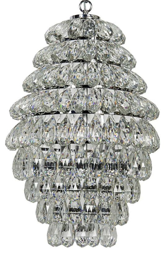 Illumination Metal and Glass Chandelier With Chrome FinishBy Noir