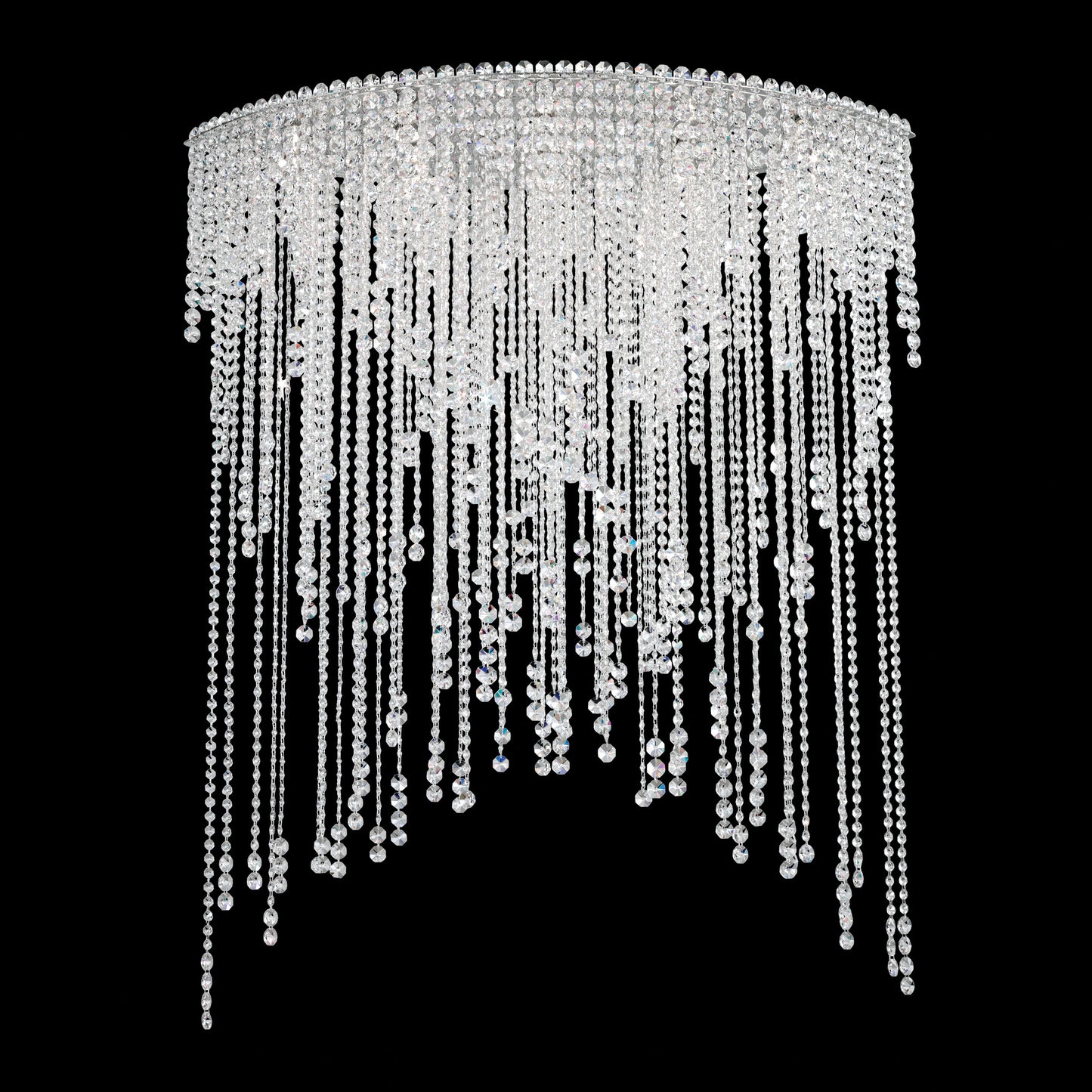 Chantant 8-Light Close to Ceiling in Stainless Steel With Clear Heritage CrystalBy Schonbek