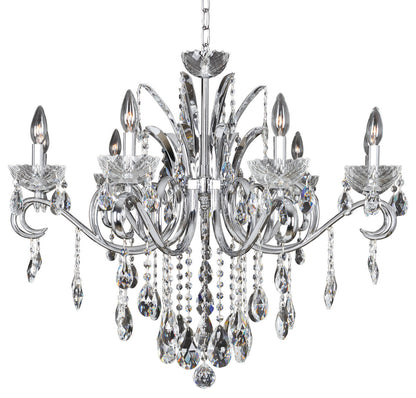 Catalani 34"x27" 9-Light Transitional Chandelier by AllegriBy Allegri Crystal by Kalco Lighting