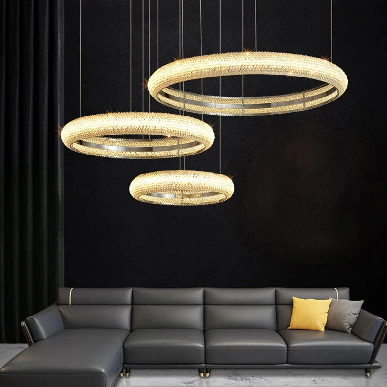 Bergamo 3-Ring Crystal ChandelierBy Morsale.com