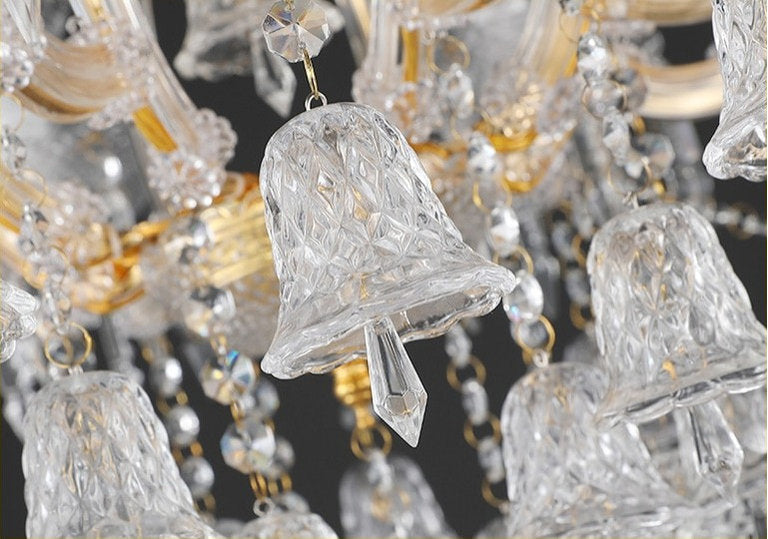 Villars-sur-Glane | European-style Wind Chime Luxury Crystal Candle Chandelier, 15 HeadsBy Miron Demid LLC