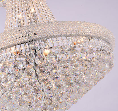 32-Light 30" Chrome Metal Chandelier With CrystalsBy Design Living