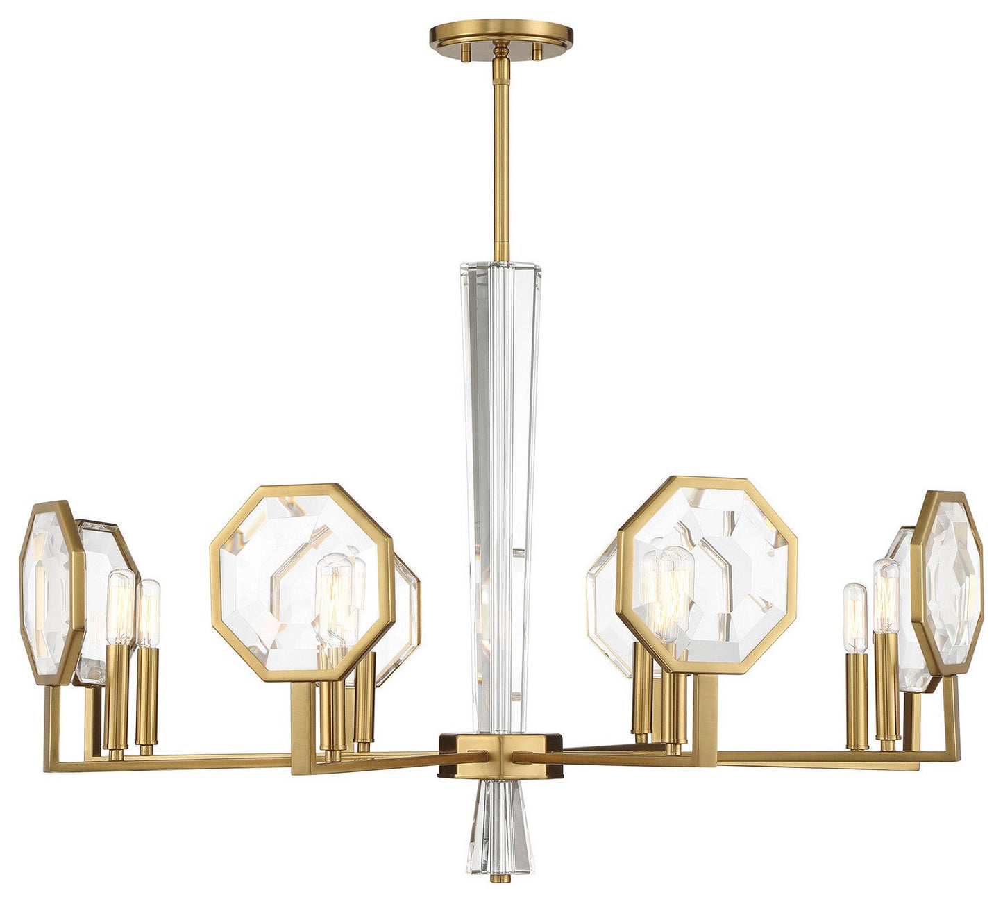 Leighton 8-Light Chandelier, Warm BrassBy Savoy House