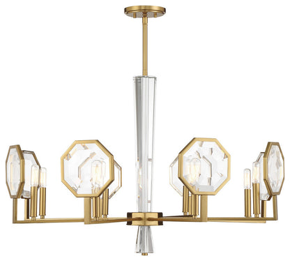 Leighton 8-Light Chandelier, Warm BrassBy Savoy House