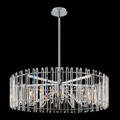 Viano 35x19" 10-Light Contemporary Large Pendants, Polished ChromeBy Allegri Crystal by Kalco Lighting