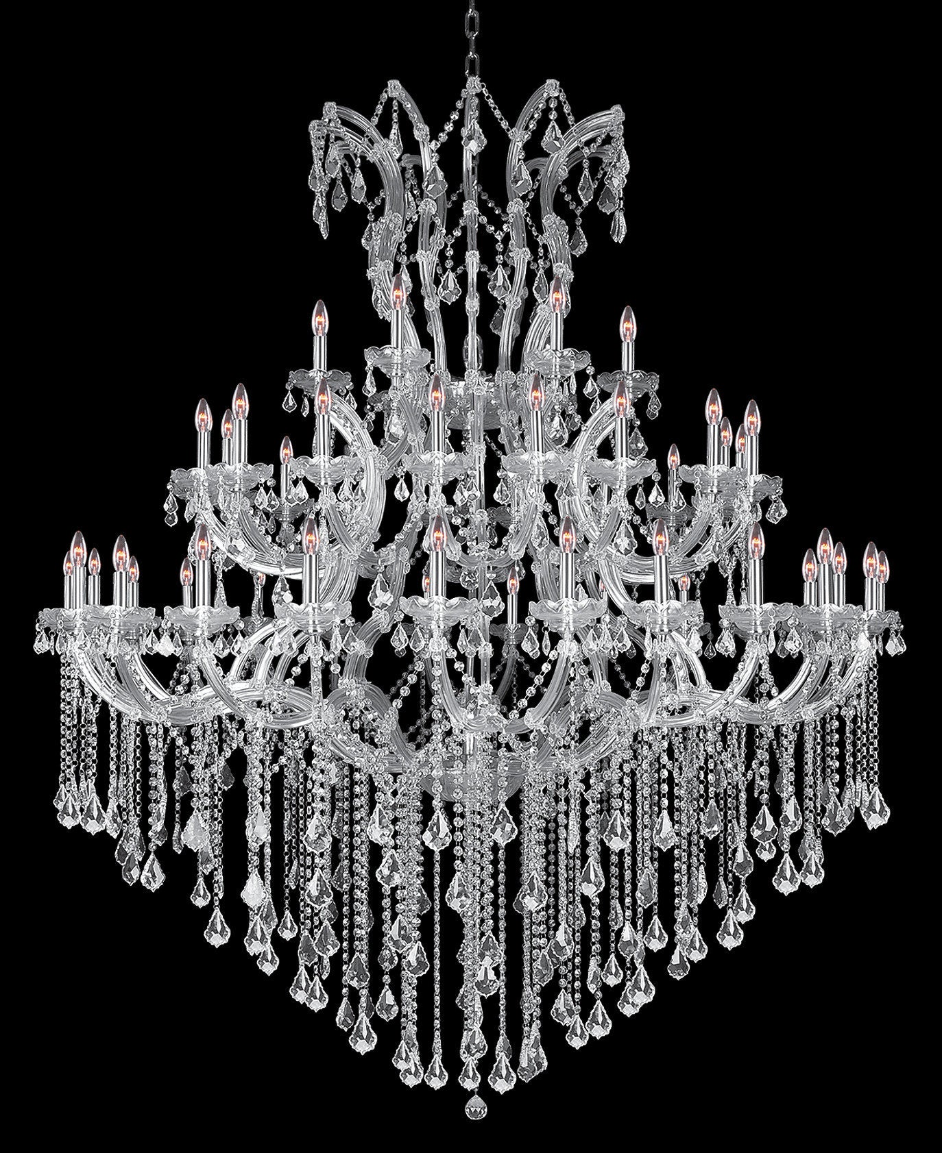 Artistry Lighting Maria Theresa Collection Chandelier, 60"x72", ChromeBy Artistry Lighting