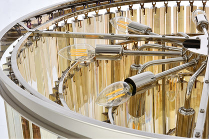 Urban Classic 1201D32PN-GT/RC 17 light polished nickel Chandelier Golden TeakBy URBAN CLASSIC