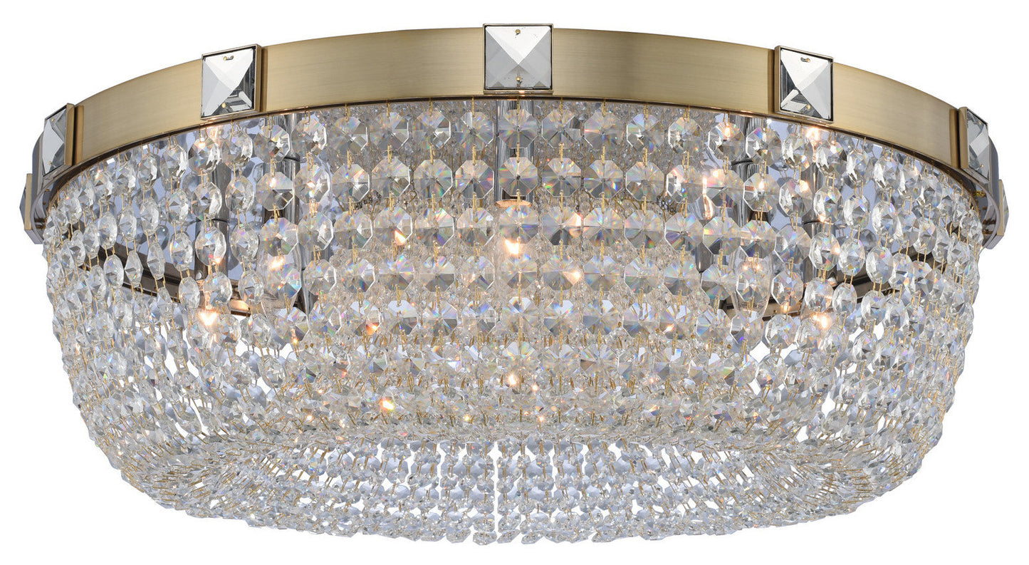 Impero 30x9" 8-Light Modern Flush by AllegriBy Allegri Crystal by Kalco Lighting