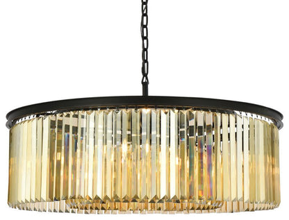Elegant 1238G43MB-GT/RC Sydney 10-Light Matte Black Chandelier Golden TeakBy Elegant Furniture & Lighting