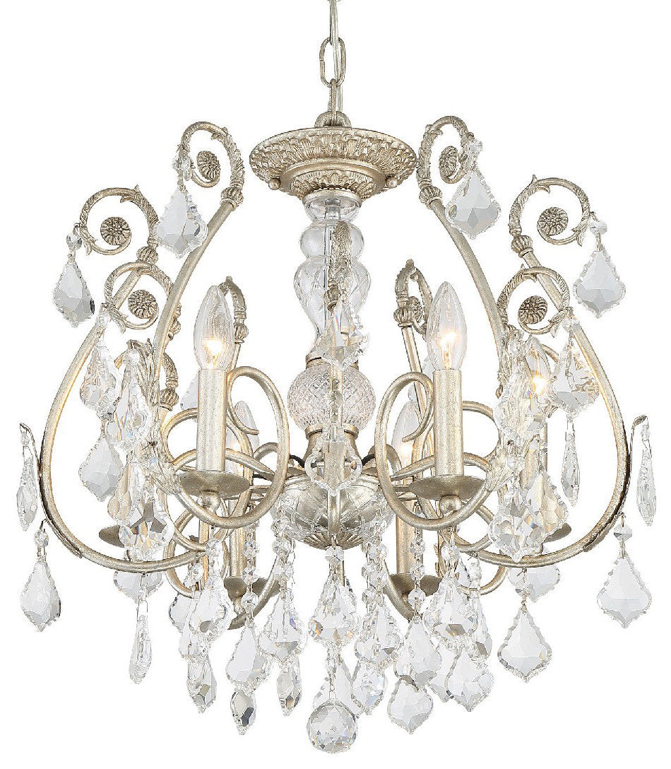 Crystorama Lighting Group 5115-CL-S Regis 6 Light 20"W Crystal - Olde SilverBy Crystorama Lighting