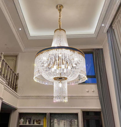 Deiva Marina | Luxury Large Spiral Crystal Chandelier for StaircaseBy Miron Demid LLC