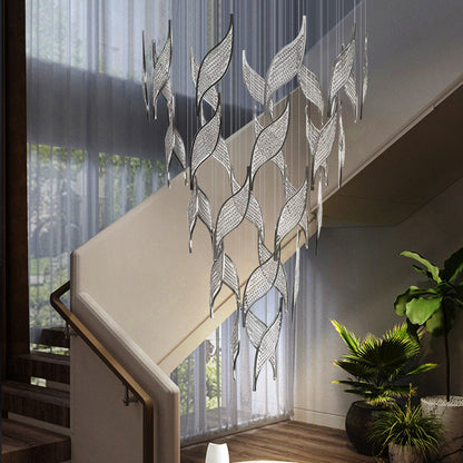 Framura | Creative Charming LED Crystal Chandelier, Chrome, Dia31.5xh78.7", Warm Light, DimmableBy Miron Demid LLC