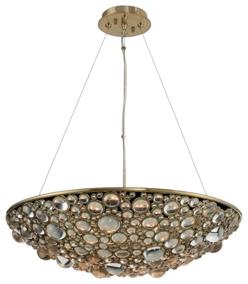 Brushed Gold Ciottolo Pendant LightBy KALCO LIGHTING
