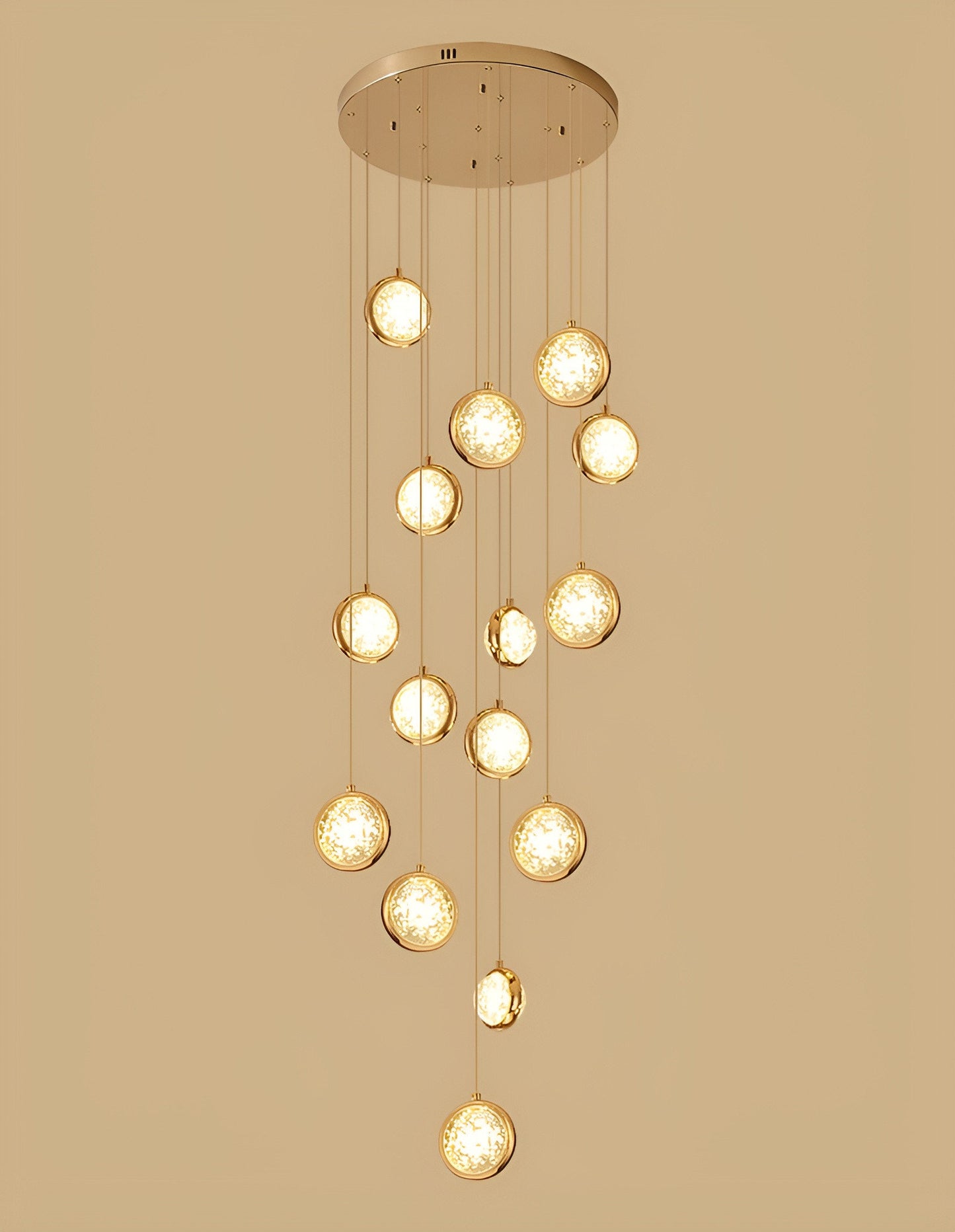 Corniglia | Staircase Crystal Chandelier, 15 LightsBy Miron Demid LLC