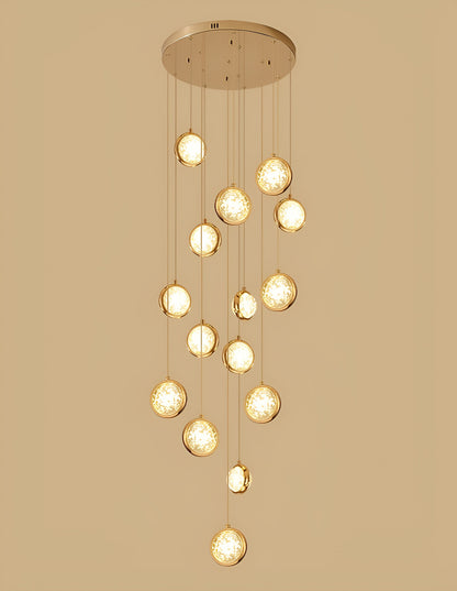 Corniglia | Staircase Crystal Chandelier, 15 LightsBy Miron Demid LLC