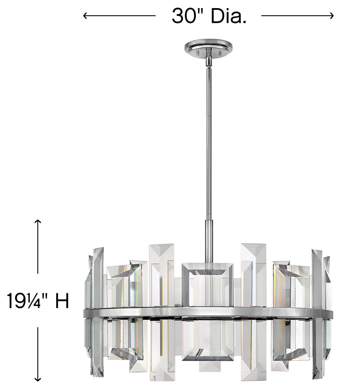 Fredrick Ramond Odette Medium Convertible Drum, Polished Nickel*By Hinkley