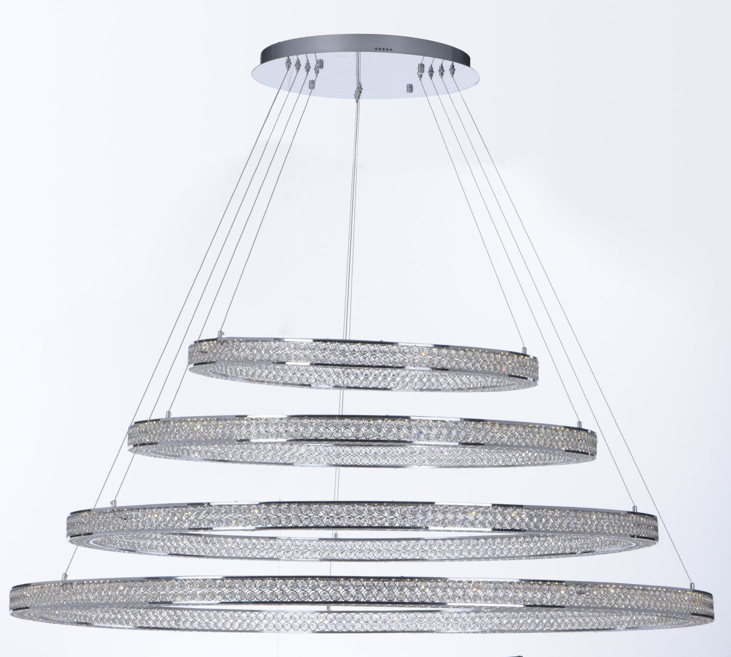 Maxim 39779 Eternity 60" Adjustable Ring LED Crystal Pendant - Polished ChromeBy Maxim Lighting International