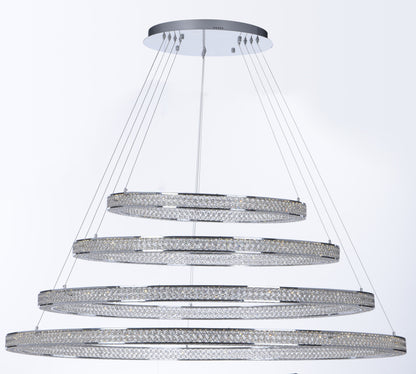 Maxim 39779 Eternity 60" Adjustable Ring LED Crystal Pendant - Polished ChromeBy Maxim Lighting International
