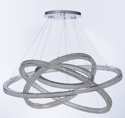Maxim 39779 Eternity 60" Adjustable Ring LED Crystal Pendant - Polished ChromeBy Maxim Lighting International