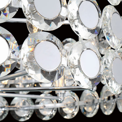 Chrome Eight Light Chandelier from the Perrene CollectionBy Eurofase Lighting