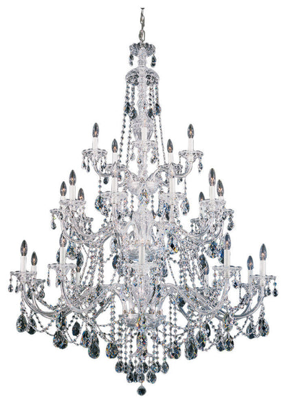 Sterling 25-Light Chandelier in Silver With Clear Heritage CrystalBy Schonbek