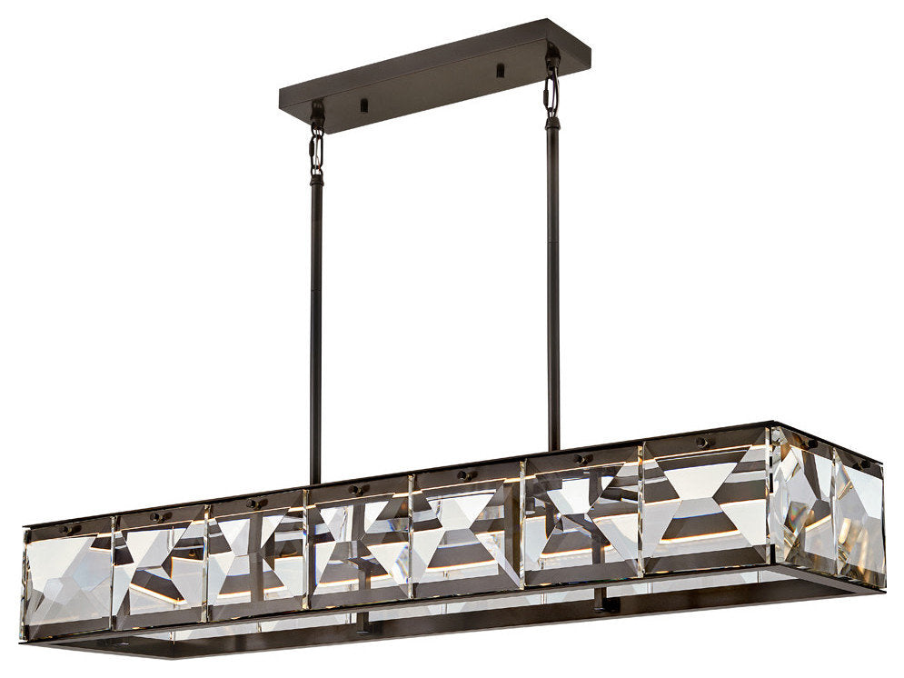 Fredrick Ramond FR30106 Jolie 45"W LED Crystal Linear Chandelier - Black OxideBy Hinkley