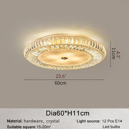 Acqui Terme | Modern Round LED Crystal Ceiling Chandelier, Dia23.6xh4.3", Cool Light, Non-DimmableBy Miron Demid LLC