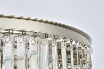 Elegant Lighting 1208F31/RC Sydney 8 Light 32"W Flush Mount Drum - PolishedBy Elegant Furniture & Lighting