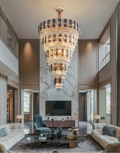 Voltri | Post-modern Grand Luxury Crystal Chandelier, Dia31.5"By Miron Demid LLC