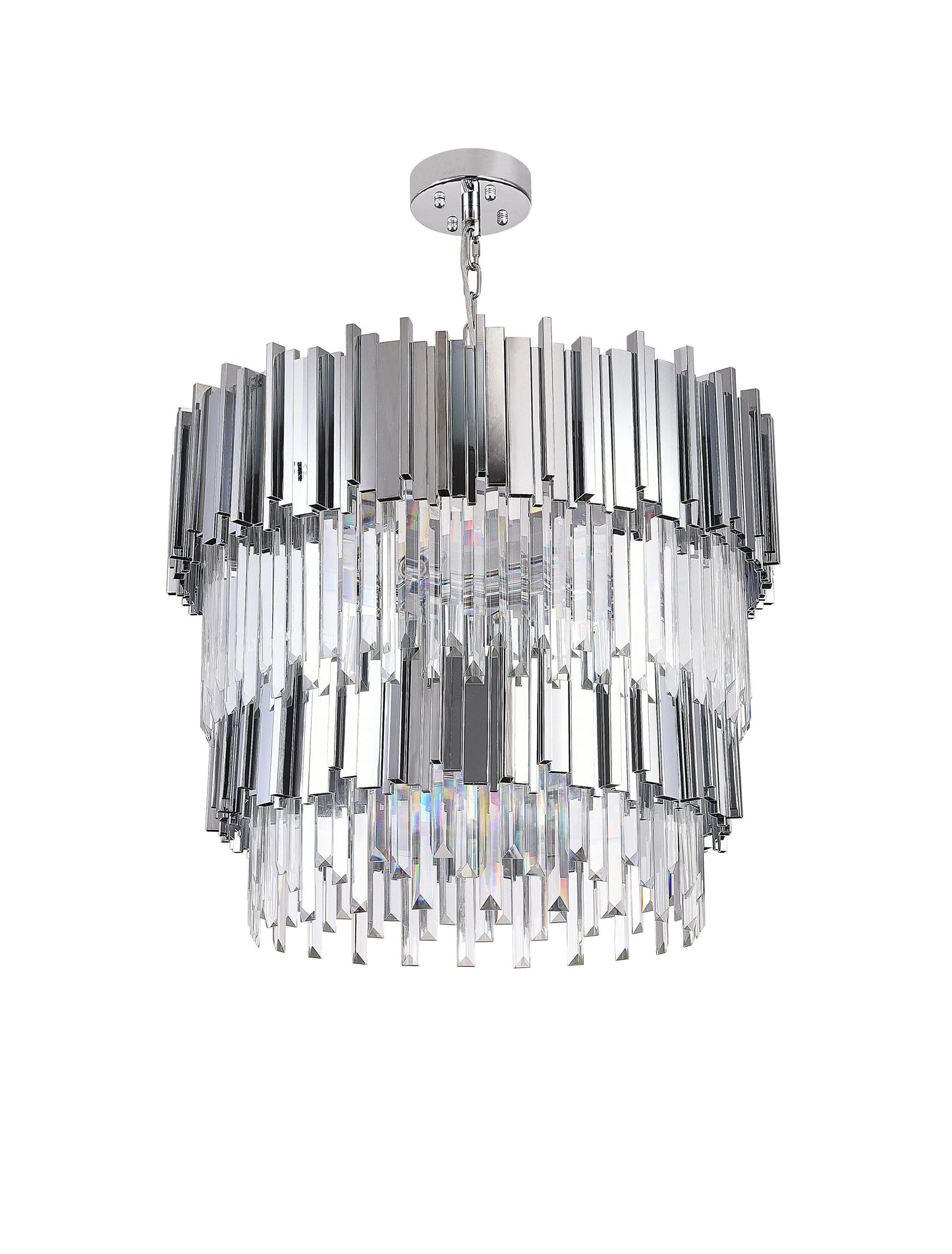 27.5"D 12-Light Chrome Crystal ChandelierBy Design Living