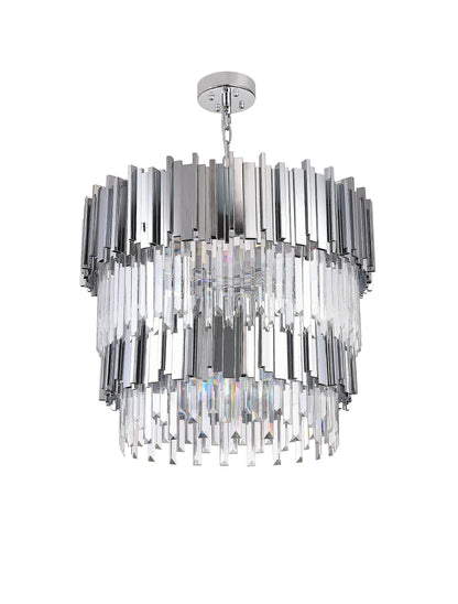27.5"D 12-Light Chrome Crystal ChandelierBy Design Living