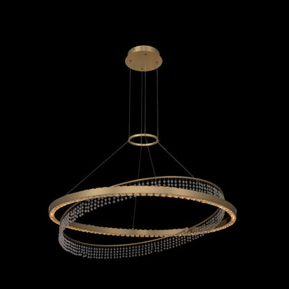 Saturno Pendant Light in Brushed BrassBy Allegri Crystal by Kalco Lighting