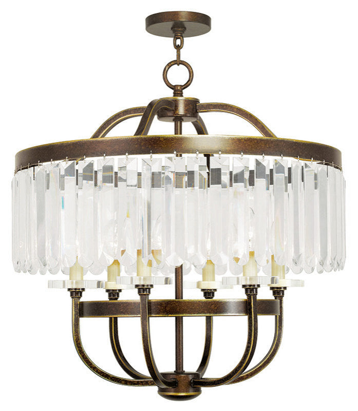 LIVEX Lighting 50546-64 Ashton 6-Light Chandelier, Palacial BronzeBy Livex Lighting Inc.