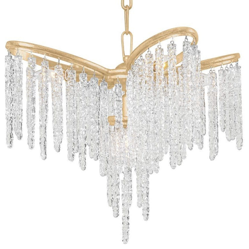 Corbett Lighting 415-32 Pandora 7 Light 32"W Crystal Chandelier - Gold LeafBy Corbett Lighting