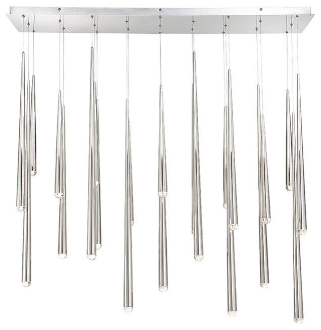 Modern Forms Cascade LED 23-Light Linear Chandelier in Polished NickelBy Modern Forms