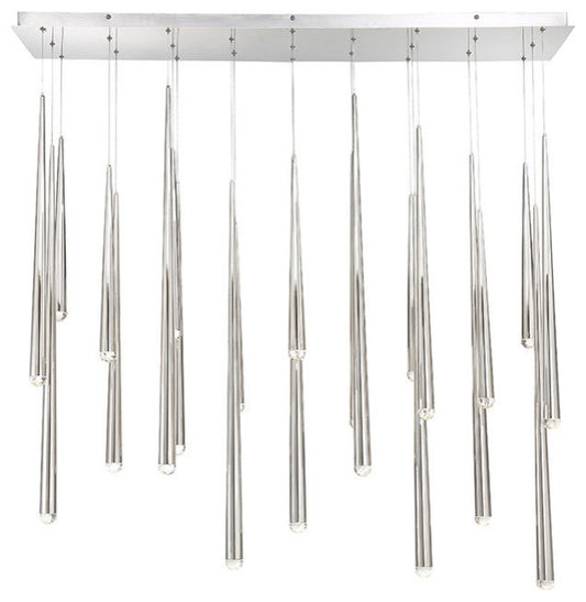 Modern Forms Cascade LED 23-Light Linear Chandelier in Polished NickelBy Modern Forms