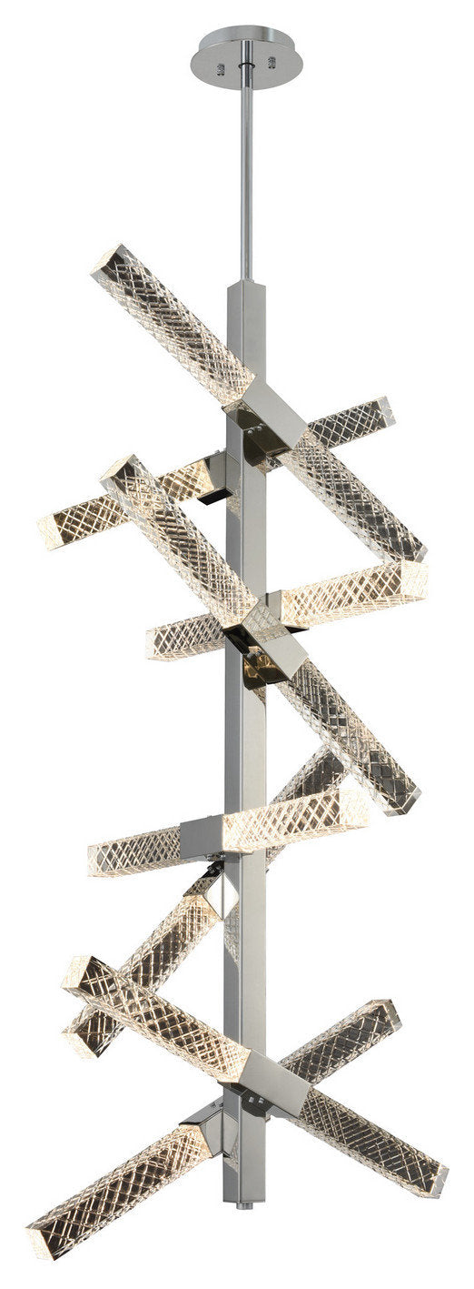Allegri 034950010FR001 LED Foyer Pendant Apollo ChromeBy Allegri Crystal by Kalco Lighting
