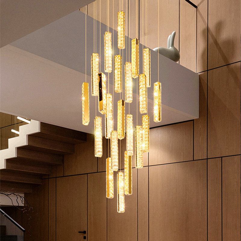 Santa Margherita Ligure | Creative Gold LED Crystal Chandelier, 21 Lights, Cool LightBy Miron Demid LLC