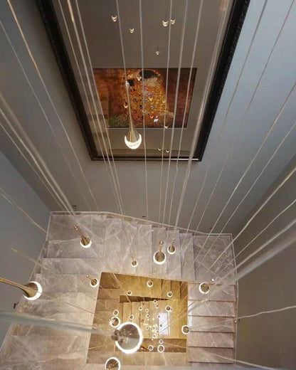 Stresa | Spiral Design Staircase Chandelier, 25 LightsBy Miron Demid LLC