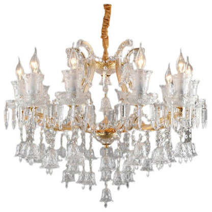 Villars-sur-Glane | European-style Wind Chime Luxury Crystal Candle Chandelier, 15 HeadsBy Miron Demid LLC