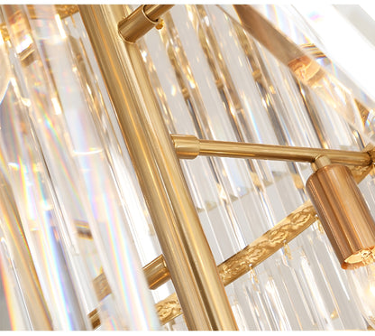 Monaco | Luxurious Grand Gold Crystal Chandelier, 19.7''By Miron Demid LLC