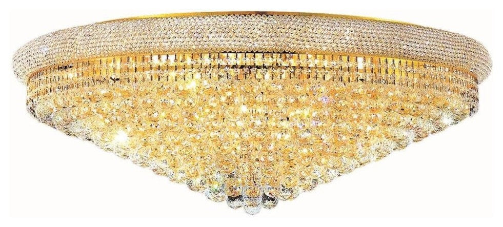 Elegant Primo 30-Light Gold Flush Mount Clear Royal Cut CrystalBy Elegant Furniture & Lighting