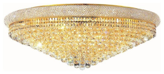 Elegant Primo 30-Light Gold Flush Mount Clear Royal Cut CrystalBy Elegant Furniture & Lighting